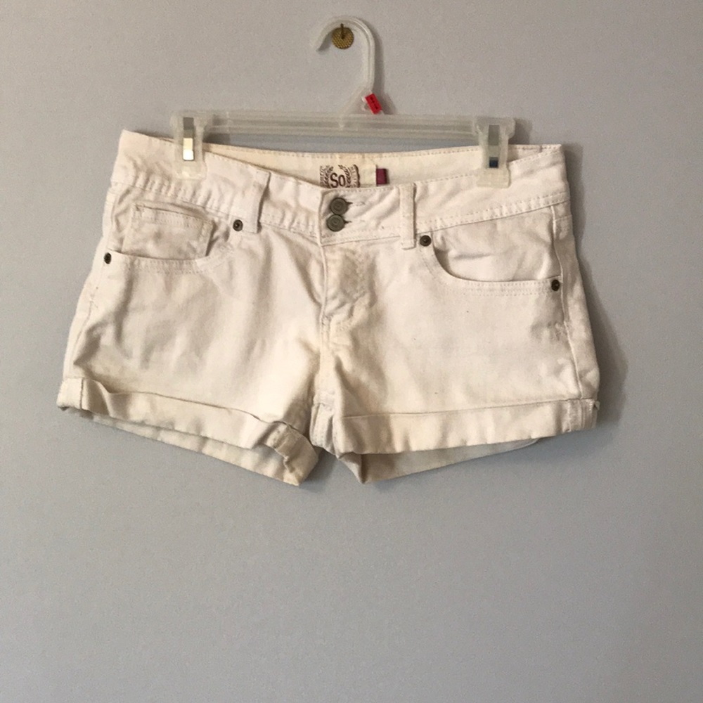 White Jean Shorts